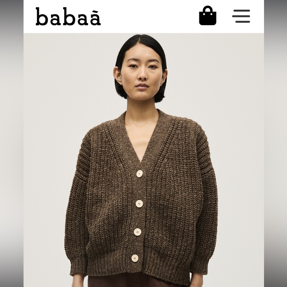 Babaà cardigan no19 (dark brown)